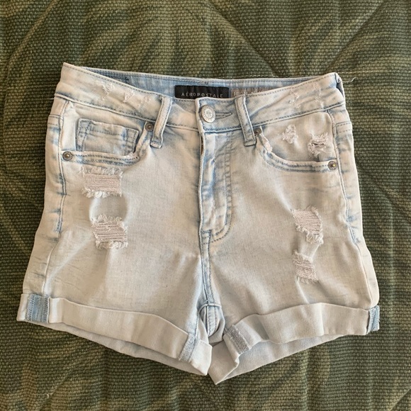 Aeropostale Pants - Aeropostale High waisted midi denim shorts 000